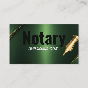 Visita Cartão de Notário Público Elegante Gradiente Verde