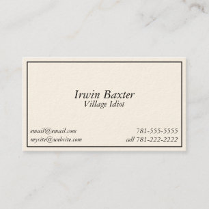 Visita Cartão de ônibus do idiota da vila da piada da