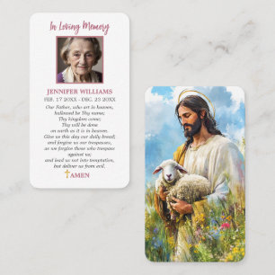 Visita Cartão de Oração Católica Jesus Bom Pastor 