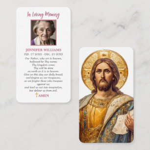Visita Cartão de Oração Cristo Pantocrator O Pai Nosso