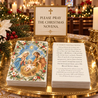 Visita Cartão de Oração da Novena de Natal St. Andrew