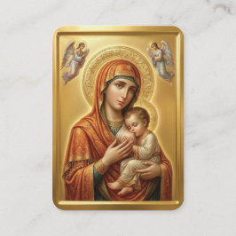 Visita cartão de oração da Virgem Maria