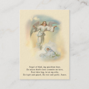 Visita Cartão de Oração de Anjo de Recordação de Batismo 