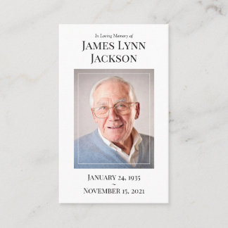 Visita Cartão de Oração de Foto Memorial | Estou livre