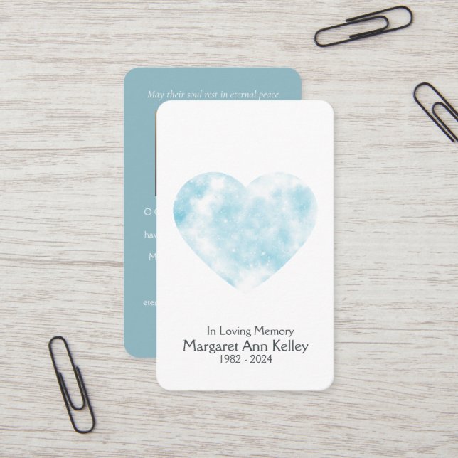 Visita Cartão de Oração de Fotografia Cristã Cloud (Frente/Verso In Situ)