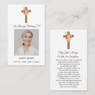 Visita Cartão de Oração de Funeral com Foto Memorial de Z