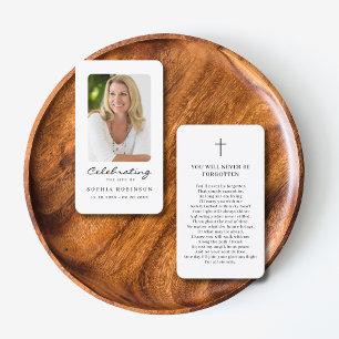 Visita Cartão de Oração de Memorial de Foto de Celebração