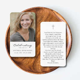 Visita Cartão de Oração de Simpatia de Funeral de Foto Si