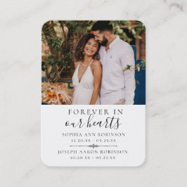 Visita Cartão de Oração Fotográfica Funeral de Duplo Memo