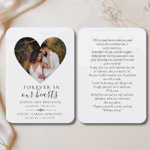 Visita Cartão de Oração Fúnebre com Memorial de Foto Dupl