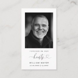 Visita Cartão de Oração Funeral Simples de Fotografia Min