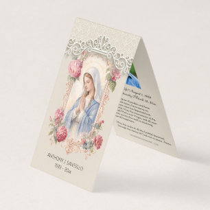 Visita Cartão de Oração Funerária Católica Virgem Maria