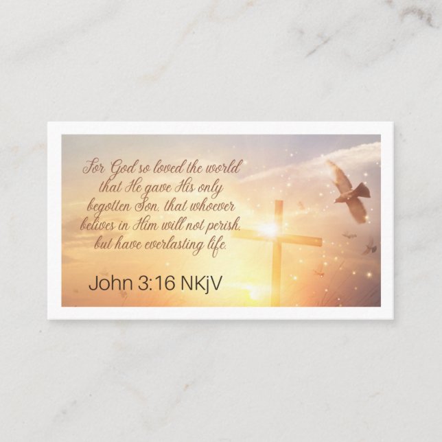 Visita Cartão de Oração John 3:16 (Frente)