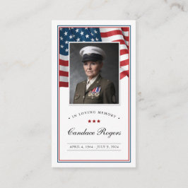 Visita Cartão de Oração Memorial Patriótico