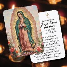 Cartão de Oração Nossa Senhora de Guadalupe