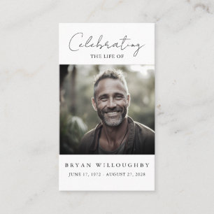 Visita Cartão de Oração para Memorial Funeral Minimalista