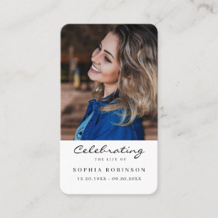 Visita Cartão de Oração Simples de Fotografia para Memori