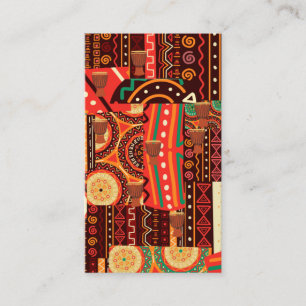 Visita Cartão de Padrão Tribal Afrocentic Kente