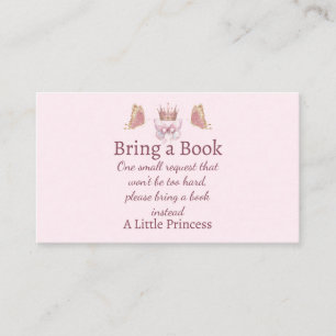 Visita Cartão de Pedido de Livro da Princesa Pink Gold