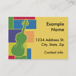 Visita Cartão de Perfil Colorblocks de Violino