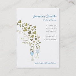 Visita Cartão de Perfil de Modelo de Brinde de Champanhe 