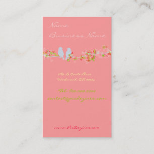 Visita Cartão de perfil de pássaros em um galho