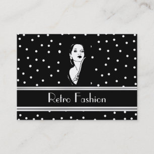 Visita Cartão de Perfil Moda Retro Vintage 2