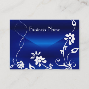 Visita Cartão de Perfil Royal Blue Floral Delight Design
