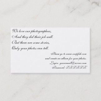 Visita Cartão de Photosharing