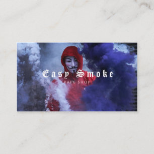 Visita Cartão de Pontuação Neon Preto Vape Lojas de Fumaç