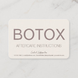 Visita Cartão de Pós-assistência para Instrução Cream & B