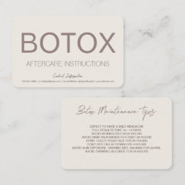 Visita Cartão de Pós-assistência para Instrução Cream & B