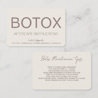 Visita Cartão de Pós-assistência para Instrução Cream & B