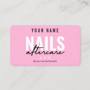 Visita  Cartão de Pós-assistência para Unhas Rosa