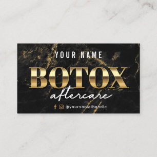 Visita Cartão de Pós-Cuidados Marble Botox Dourado Luxu