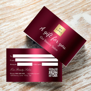 Visita Cartão de presente de código qr do logotipo da Bor