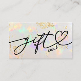 Visita cartão de presente de textura opal branca