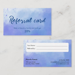 Visita Cartão de referência de fundo em aquarela