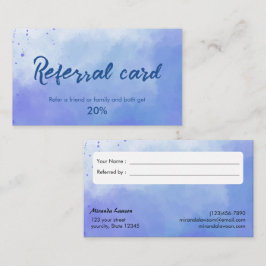 Visita Cartão de referência de fundo em aquarela
