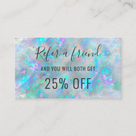 Visita cartão de referência inspirado em opala