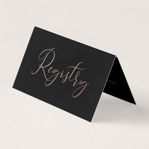 Visita Cartão de Registro de Presente Rosa Gold Foil do S