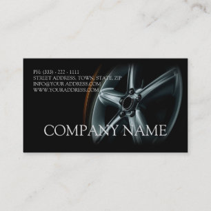 Visita Cartão de reparo preto automotriz do mecânico da