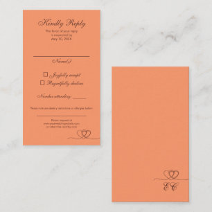Visita Cartão de Resposta de Casamento Sunset Glow Modern