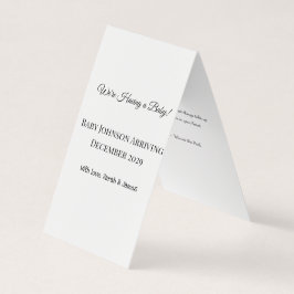 Visita Cartão de Revenda de Bebê Personalizado