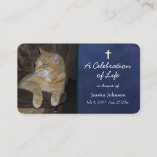 Visita Cartão de Rezo Memorial com uma opção de fotogr