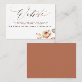 Visita Cartão de Site de Casamento de Flores de Queda