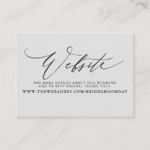 Cartão de Site de Casamento de Script Moderno Mini