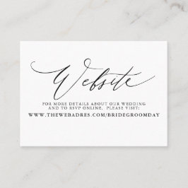 Visita Cartão de Site de Casamento de Script Moderno Mini