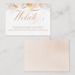 Visita Cartão de Site de Casamento Exótico Pastel Flora