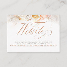 Visita Cartão de Site de Casamento Exótico Pastel Floral